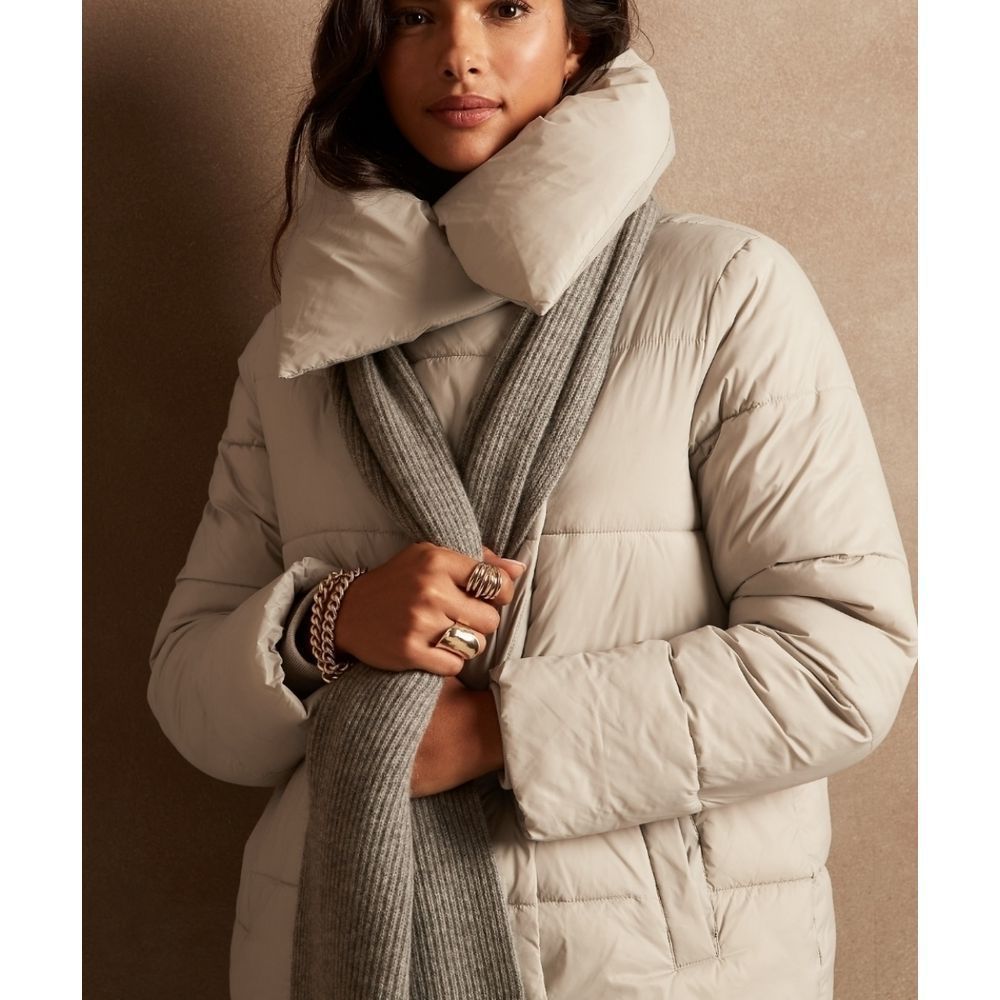 NWT Banana Republic Funnel-Neck Puffer Coat